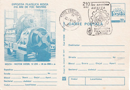 A3721 - Philatelic Exhibition 210 Years Of Unquenchable Fire, Resita 1981 Romania Postal Stationery - Briefmarkenausstellungen