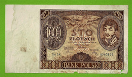 POLOGNE / STO ZLOTYCH / 100 ZLOTYCH / 1934 R - Pologne
