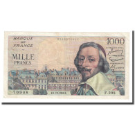 France, 1000 Francs, Richelieu, 1956, 1956-12-06, TTB+, Fayette:42.24, KM:134a - 1 000 F 1953-1957 ''Richelieu''