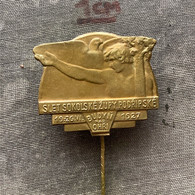 Badge Pin ZN010231 - Gymnastics Sokol Czechoslovakia Zupa Podripska Budyne Nad Ohri 1927 - Gymnastique