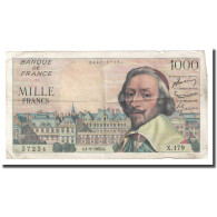 France, 1000 Francs, Richelieu, 1955, 1955-09-01, TTB, Fayette:42.15, KM:134a - 1 000 F 1953-1957 ''Richelieu''