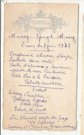 Menu , 1947, Mariage , Cuisinier Mr Gatineau , Frais Fr 1.65 E - Menus