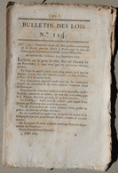 Bulletin Des Lois Du Royaume De France N°114, 7e Série, T.3, 1816, Compagnie D'Assurance Mutuelle Contre L'incendie - Décrets & Lois