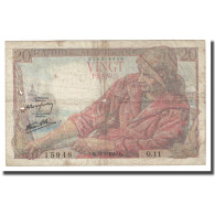 France, 20 Francs, Pêcheur, 1942, 1942-02-12, TB, KM:100a - 20 F 1942-1950 ''Pêcheur''