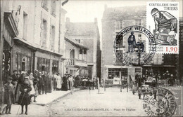 44 - SAINT-ETIENNE-DE-MONTLUC - Place De L'église - Cp éditée Pour La Chronique Villageoise 1987 - REPRODUCTION - Saint Etienne De Montluc