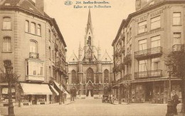 REF3956/ CP-PK Ixelles - Bruxelles Eglise Et Rue Saint-Boniface Animée  MINT - Elsene - Ixelles