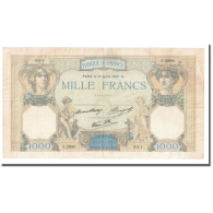 France, 1000 Francs, Cérès Et Mercure, 1937, 1937-07-15, TTB+, Fayette:38.2 - 1 000 F 1927-1940 ''Cérès Et Mercure''