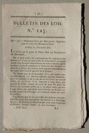 Bulletin Des Lois Du Royaume De France N°125, 7e Série, T.3, 1816, Réglement Service Des Douanes En Corse - Décrets & Lois