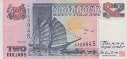 Singapore #28, 2 Dollar 1992 Banknote - Singapur