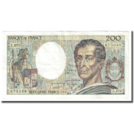 France, 200 Francs, Montesquieu, 1989, TTB+, Fayette:70.9, KM:155c - 200 F 1981-1994 ''Montesquieu''