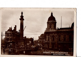 HULL. - BRIDGE AND WILBERFORCE MONUMENT. -  A Circulé En 1931. BON ETAT. Voir SCANS Recto-verso - Hull