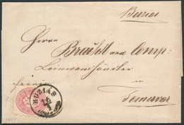 1865 5kr Levélen / On Cover "BUZIÁS" - Temesvár - Altri & Non Classificati