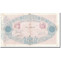 France, 500 Francs, Bleu Et Rose, 1920, 1920-05-19, TB, Fayette:30.24, KM:66h - 500 F 1888-1940 ''Bleu Et Rose''