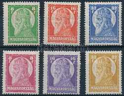 ** 1928-1929 Szent István (I.) + (II.) Sor (narancsvörös 16f Törött / Mi 439 Folded) - Other & Unclassified