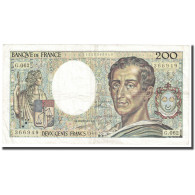 France, 200 Francs, Montesquieu, 1990, TTB, Fayette:70.08, KM:155c - 200 F 1981-1994 ''Montesquieu''