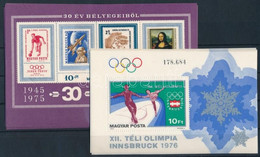 ** 1975 30 év Bélyegeiből + Téli Olimpia V. - Innsbruck 9+9 Db Blokk (5.400) - Other & Unclassified