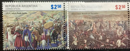 ARGENTINA 2012 MNH STAMP ON   BATTLE OF TUCUMAN HORSES MILITARY HISTORY 2 DIFFERENT STAMP - Neufs