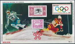 ** 1987 Téli Olimpia Blokk, Winter Olmypics Block Mi 167 - Other & Unclassified