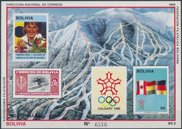 ** 1988 Téli Olimpia Blokk, Winter Olympics Block Mi 173 - Other & Unclassified