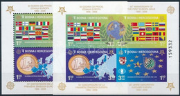 ** 2005 50 éves Az Europa CEPT Fogazott és Vágott Blokk, Europa CEPT Perforated And Imperforated Block Mi 27 A + B - Altri & Non Classificati