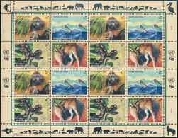 ** 1999 Veszélyeztetett állatok Kisív, Endangered Species Minisheet Mi 287-290 - Other & Unclassified