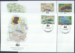 1984 WWF Halak Sor Mi 1299-1302 4 FDC - Altri & Non Classificati