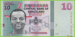 Voyo SWAZILAND (ESWATINI) 10 Emalangeni 2015(2017) P41 B236a AB UNC - Swaziland