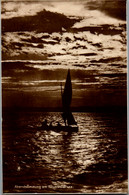 9035 - Burgenland - Abendstimmung Am Neusiedlersee , Segelboot - Gelaufen 1928 - Neusiedlerseeorte