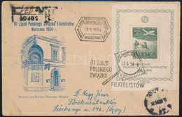 1954 Mi Block 13. FDC (Mi. EUR 50,-) Később Sopotból Budapestre Ajánlott Levélként Postázva - Other & Unclassified