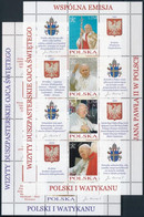 ** 2004 II. János Pál Pápa Kisív Sor, Pope John Paul II. Mini Sheet Set Mi 4109-4116 - Other & Unclassified