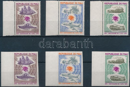 ** 1974 100 éves Az UPU Fogazott és Vágott ívszéli Sor Mi 437-439 + Sor 3 Db FDC-n - Other & Unclassified