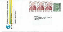 1993 - Espagne - Lettre Pour La France - Tp N° 2143 - 2180 - Briefe U. Dokumente