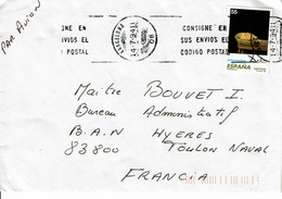 1994 - Espagne - Lettre De Barcelone Pour La France - Tp Œuvre De Dali "La Corbeille De Pain" N° 2886 - 1991-00 Briefe U. Dokumente