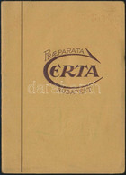 Cca 1940-1950 CERTA Injekciókat Ismertető Gyógyszerészeti Füzetke, 16p - Altri & Non Classificati