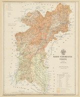 1895 Bars Vármegye Térképe,1:340.000, Tervezte: Gönczy Pál, Pallas Nagy Lexikona, Bp., Posner, Paszpartuban, 28x23 Cm - Altri & Non Classificati