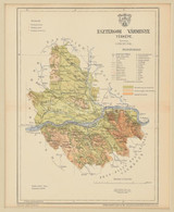 1896 Esztergom Vármegye Térképe, Terv. Gönczy Pál, Pallas Nagy Lexikona, 1:236000, Bp., Posner Károly Lajos és Fia, Pasz - Altri & Non Classificati