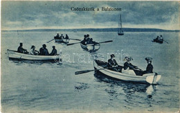 T2 1925 Balaton, Evezős Csónakok, Csónakázók - Unclassified