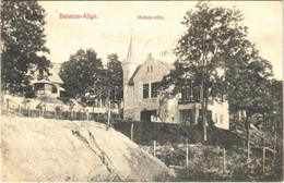T2/T3 1908 Balatonaliga (Balatonvilágos), Molnár Villa. Novák Jenő Kiadása (fl) - Unclassified