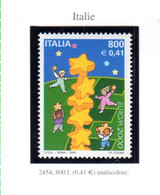 ✅ " ITALIE  N° YT 2454 / EUROPA 2000 / TRAINEE D'ETOILES " Sur Timbre Neuf ** MNH. - 2000