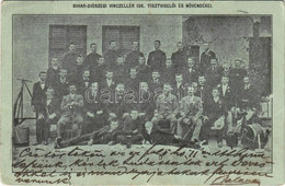 T3/T4 1900 Bihardiószeg, Diosig; Vincellér Iskola Tisztviselői és Növendékei Csoportképe / Wine School Officers And Stud - Unclassified