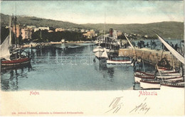 T2/T3 1902 Abbazia, Opatija; Hafen / Kikötő, Gőzhajó / Port, Boats, Steamship. Alfred Dietrich (fa) - Non Classificati