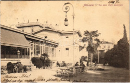 T2/T3 1903 Abbazia, Opatija; Vor Dem Café Quarnero / Café, Terrace. Orig.-A. Fr. Reincke (fl) - Non Classificati