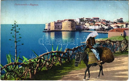 T2/T3 1916 Dubrovnik, Ragusa; Street View, Croatian Folklore, Fortress (EK) - Non Classificati