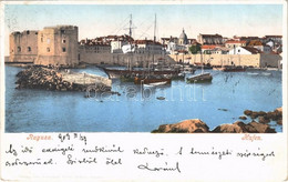 T2/T3 1903 Dubrovnik, Ragusa; Hafen / Kikötő / Port. Verlag V. Bernhard Weiss Erben - Non Classificati