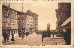 * T2/T3 1922 Fiume, Rijeka; Piazza Dante / Square, Shops (Rb) - Non Classificati