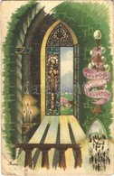 * T3 1943 Boldog Magyar Húsvétot! / Hungarian Irredenta Easter Art Postcard S: Bozó (EB) - Unclassified