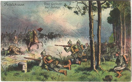 T2/T3 1914 Gefecht Bei Soldau. Der Weltkrieg 1914. Feldskizze / WWI German Military Art Postcard (EK) - Unclassified