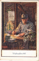 ** T2/T3 Weihnachten 1915 / WWI Austro-Hungarian K.u.K. Military Art Postcard With Christmas Greeting. Offizielle Weihna - Unclassified