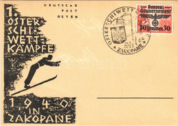 * T2 1940 1. Oster-Schi-Wettkämpfe In Zakopane (Deutsche Post Osten) / First Ski-event Held In Zakopane, Winter Sport +  - Unclassified