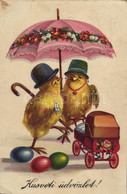 T2/T3 1929 Húsvéti üdvözlet! / Easter Greeting Card With Chicken And Eggs (fl) - Non Classificati